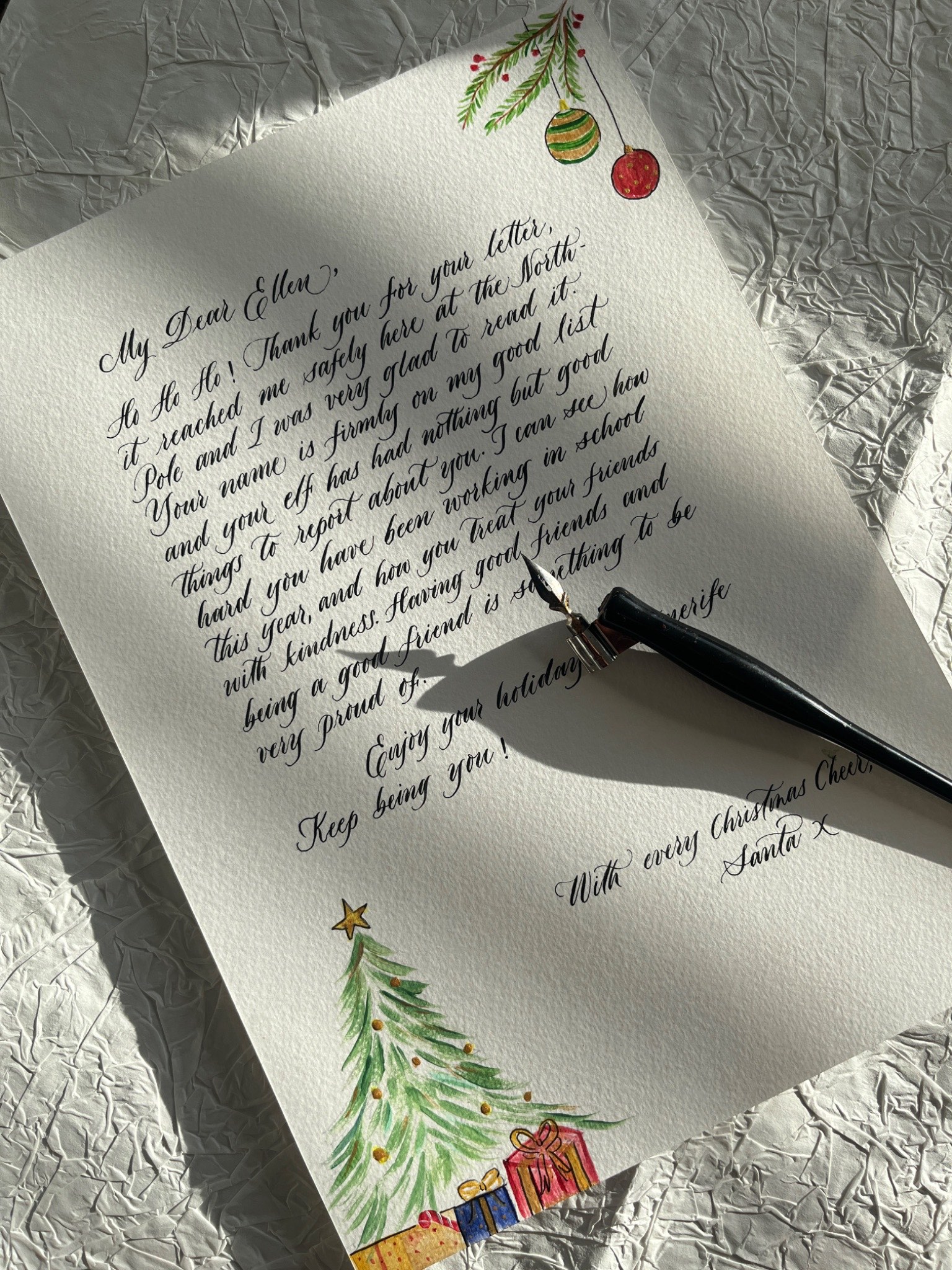 Bespoke modern calligraphy artwork hand-lettered by Scribbled by Anju in Dublin