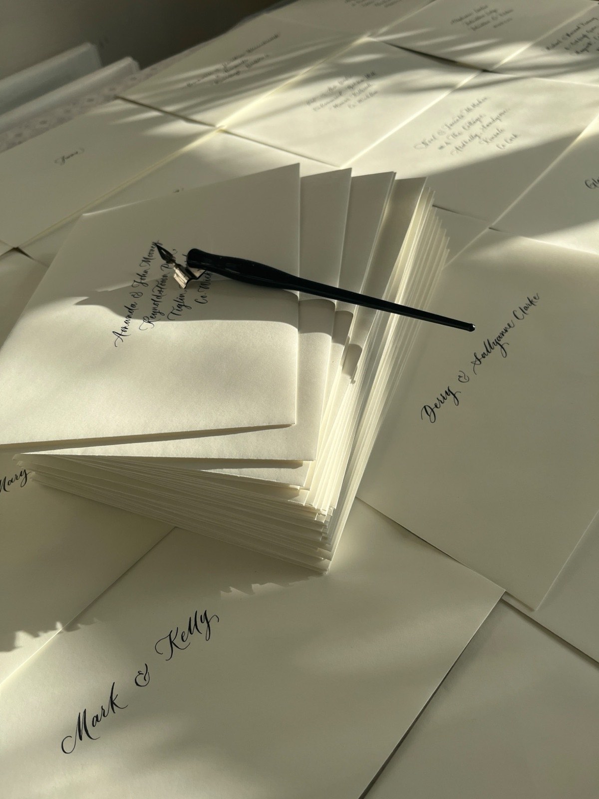 Wedding envelope calligraphy